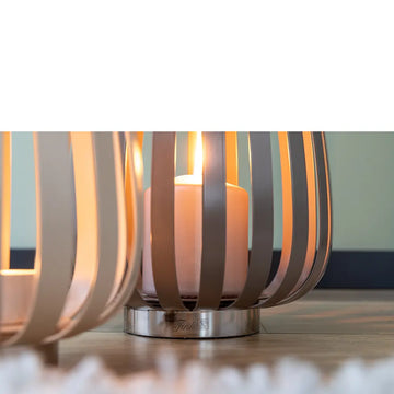 Windlicht – Nickeloptik, Pulverbeschichtet, Modern - Mambaia | Fink Living