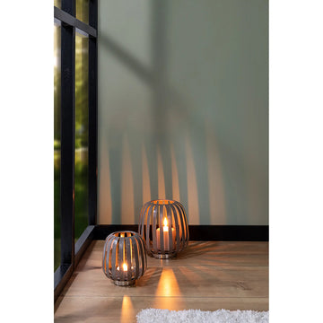 Windlicht – Nickeloptik, Pulverbeschichtet, Modern - Mambaia | Fink Living