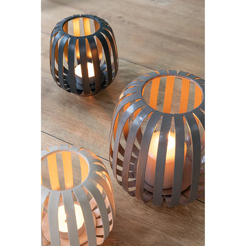 Windlicht – Nickeloptik, Pulverbeschichtet, Modern - Mambaia | Fink Living