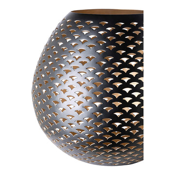Windlicht – Schwarz Matt, Goldoptik, Modern - Palera | Fink Living