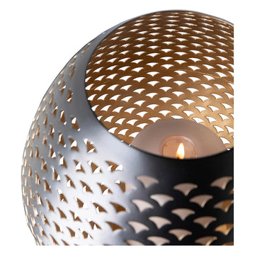 Windlicht – Schwarz Matt, Goldoptik, Modern - Palera | Fink Living