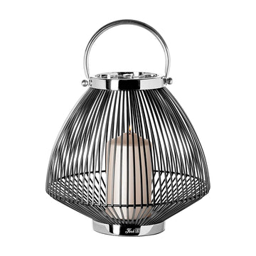 Laterne – Schwarz Matt, Nickeloptik, Modern - Flix | Fink Living
