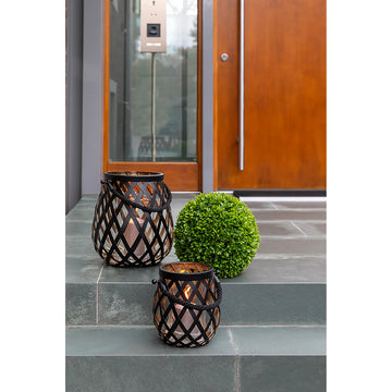Lantern – Geflechtoptik, Metalllook, Modern - Otis | Fink Living