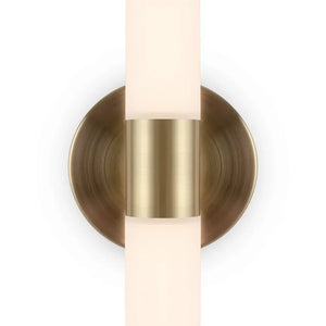 Wall Lamp Gold Aluminum, Matte White Acrylic Cylinders, 10W LED 3000K – Axis | Maytoni