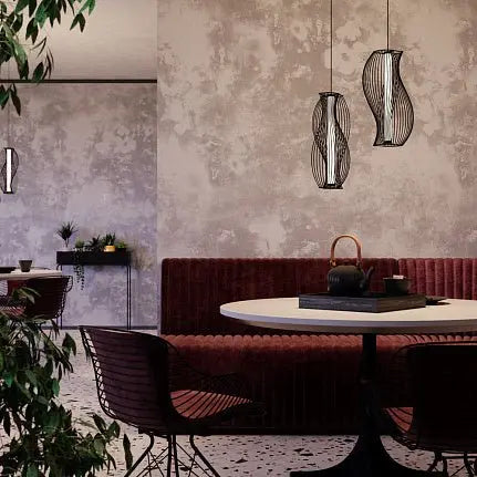 Pendant Light Black Metal Acrylic Elements Modern Linear Design – Shadows of the Past | Maytoni