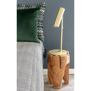 Hocker – Recyceltes Teakholz, Dreibeiniges Design, 40 cm Höhe - Rose | House Nordic
