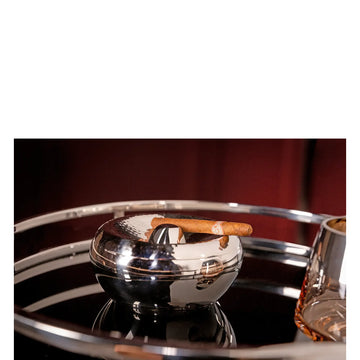 Aschenbecher – Edelstahl, Poliert, Hammerschlag - Apollo | Fink Living