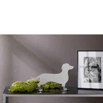 Dekofigur – Polierter Edelstahl, Markante Dackelform, Flache Silhouette - Oscar | Fink Living