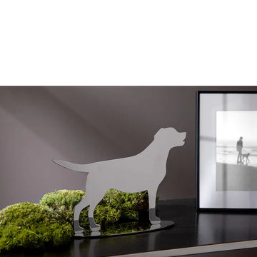 Dekofigur – Polierter Edelstahl, Markante Labradorform, Flache Silhouette - Labbi | Fink Living