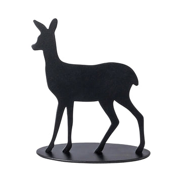 Dekofigur – Pulverbeschichtetes Metall, Winterliches Tiermotiv, Filigrane Silhouette - Gina | Fink Living