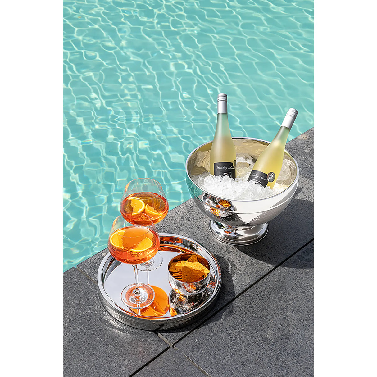 Tablett – Glattes Edelstahl, Quadratische Form, Stilvolles Design - Nassau | Fink Living
