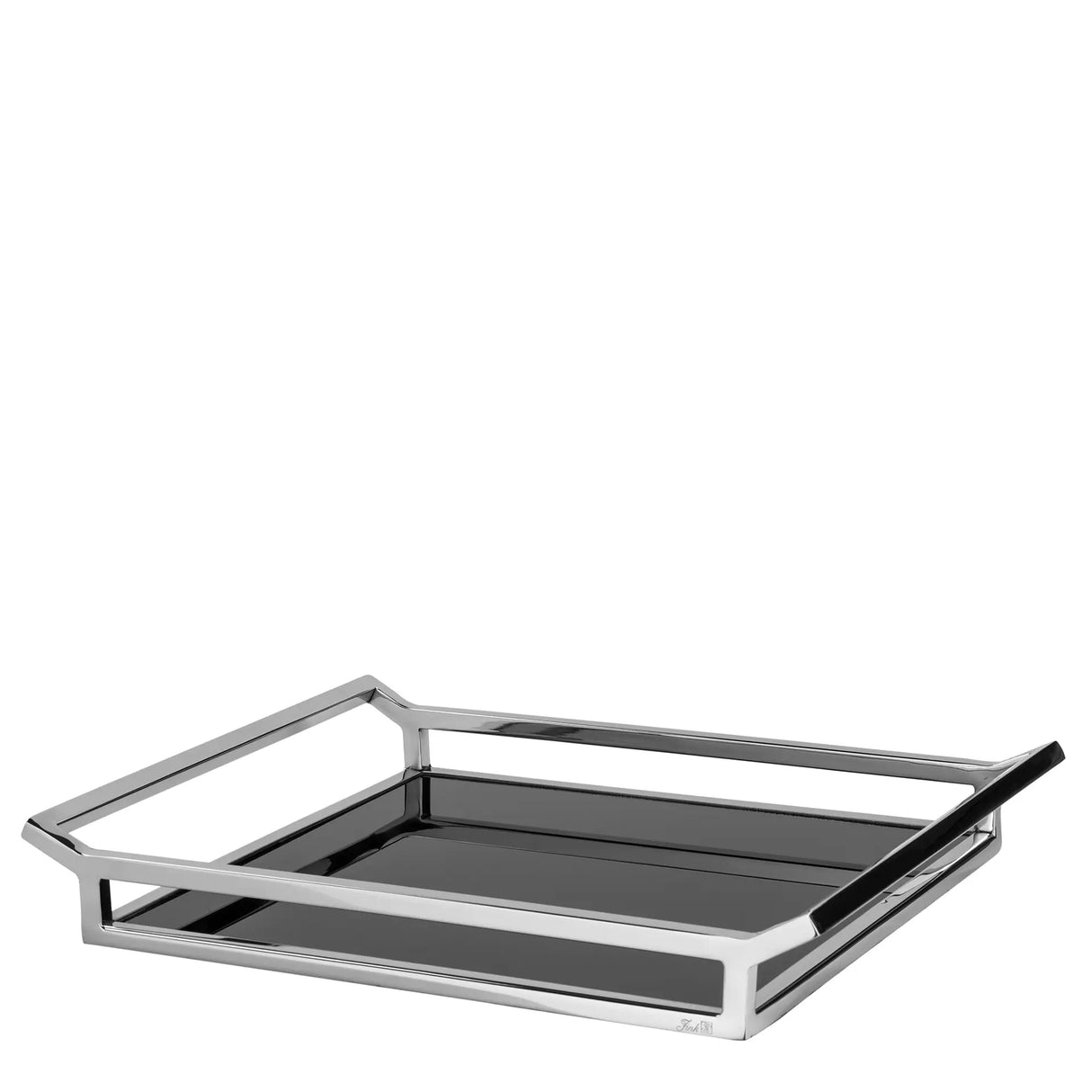 Tablett – Edelstahl-Glas, Schwarzes Finish, Eleganter Blickfang - Piano | Fink Living