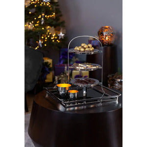Tablett – Edelstahl-Glas, Schwarzes Finish, Eleganter Blickfang - Piano | Fink Living