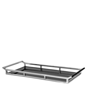 Tablett – Edelstahl-Glas, Schwarzes Finish, Eleganter Blickfang - Piano | Fink Living
