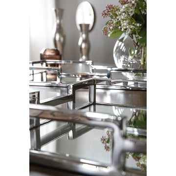 Tablett – Spiegeleinsatz, Poliertes Edelstahl, Eleganter Akzent - Hommage | Fink Living