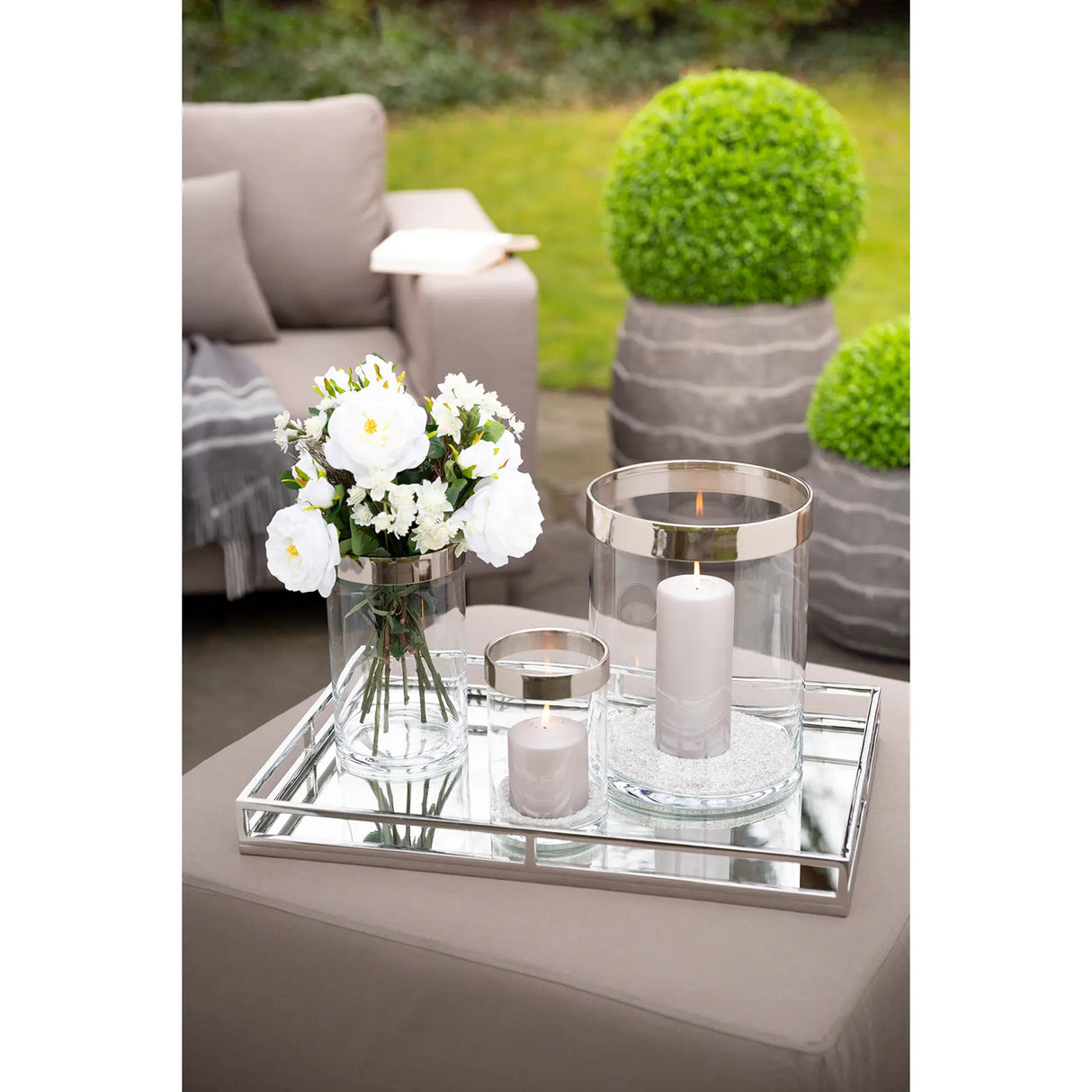 Tablett – Spiegeleinsatz, Poliertes Edelstahl, Eleganter Akzent - Hommage | Fink Living