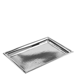Tablett – Gehämmerter Edelstahl, Rechteckige Form, Vielseitiges Design - Nagano | Fink Living