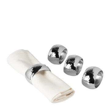 Serviettenring – Hammerschlag, Edelstahl, Geschenkbox - Ora | Fink Living