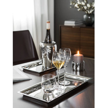 Tablett – Gehämmerter Edelstahl, Rechteckige Form, Vielseitiges Design - Nagano | Fink Living