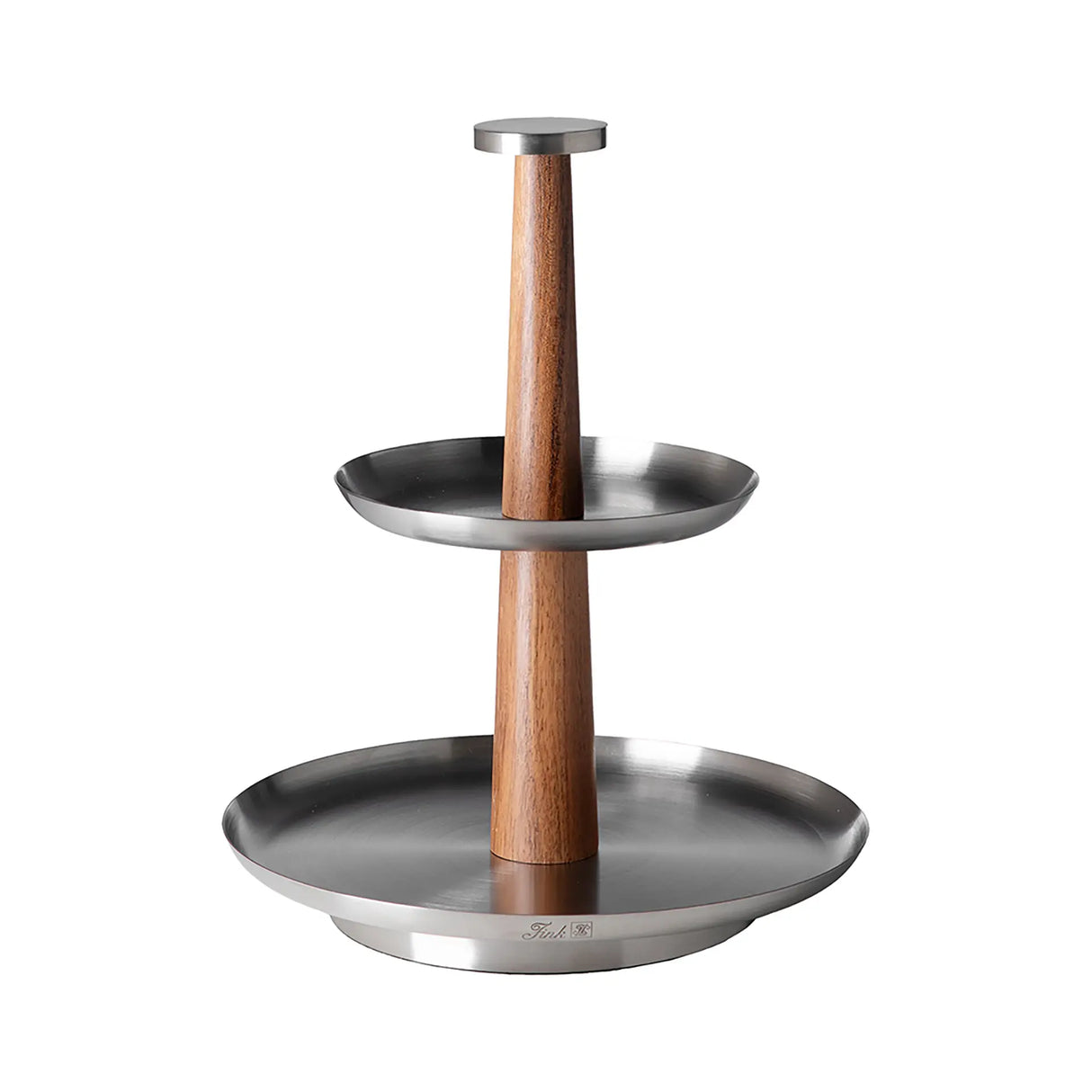 Etagere – Akazienholz Basis, Edelstahl Schalen, Zeitloses Design - Roma | Fink Living