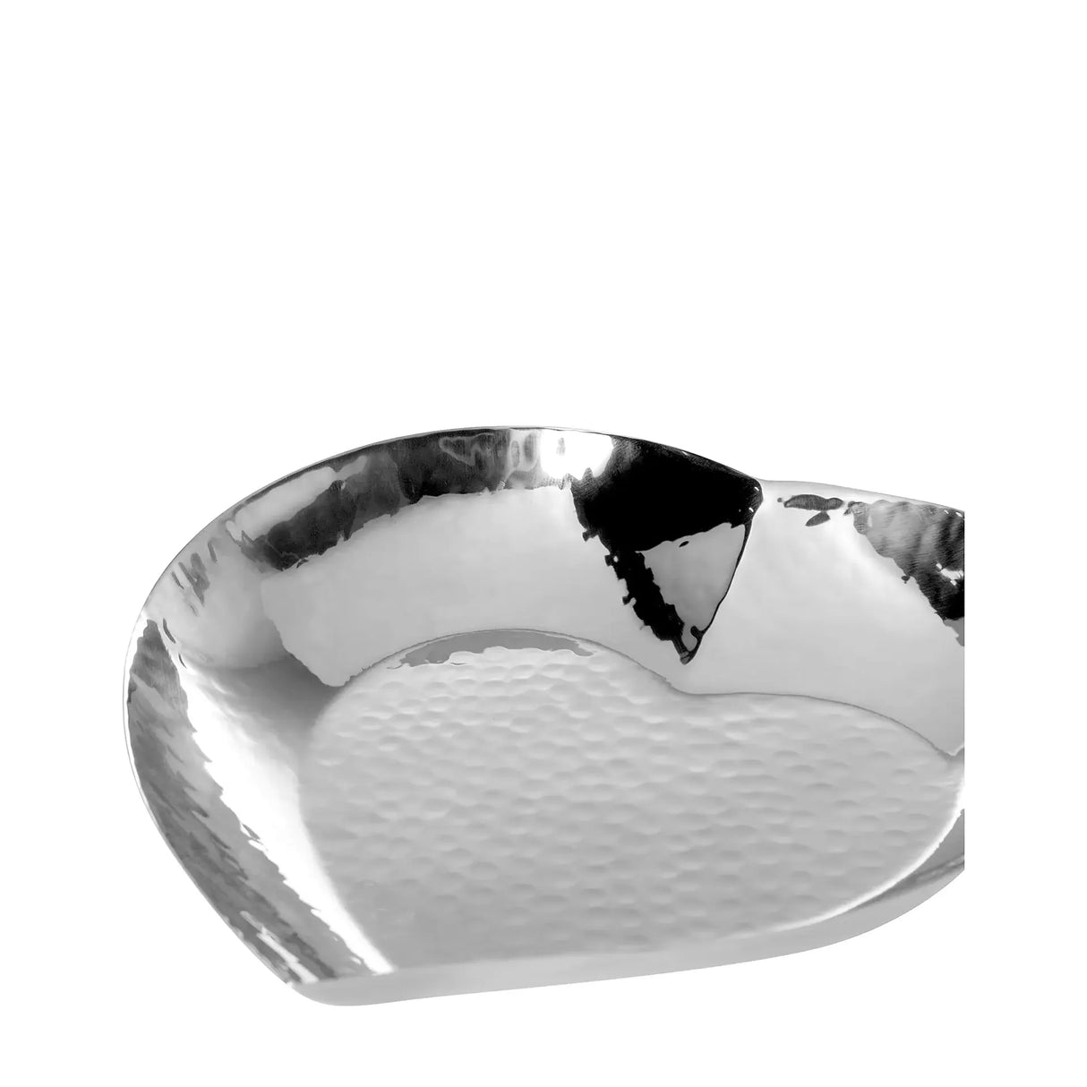 Schale – Herzförmige Optik, Gehämmerter Stahl, Für Speisen - Amoros | Fink Living