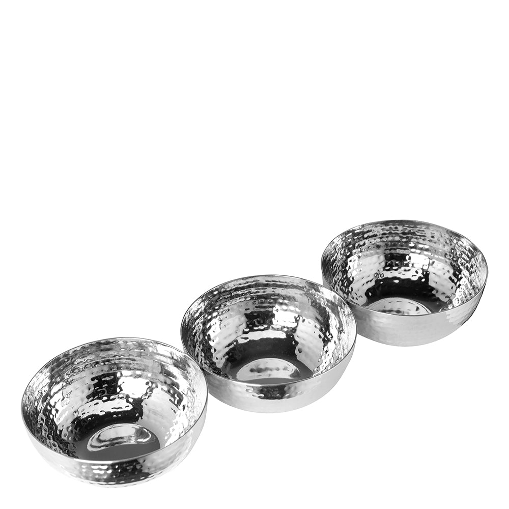 Schalen – Dreiteiliges Set, Schlichte Form, Glänzender Stahl - Picca | Fink Living