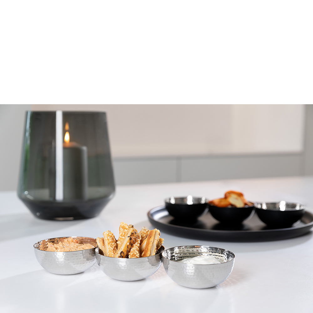 Schalen – Dreiteiliges Set, Schlichte Form, Glänzender Stahl - Picca | Fink Living