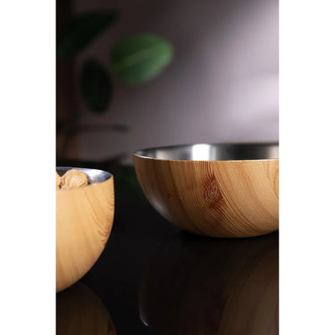 Schale – Holzdekor, Matte Fläche, Doppelte Wand - Timber | Fink Living