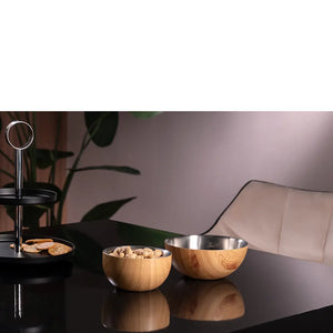 Schale – Holzdekor, Matte Fläche, Doppelte Wand - Timber | Fink Living