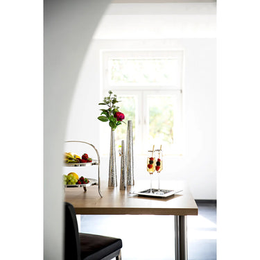 Vase – Edelstahl, Hammerschlag, Glanzoptik - Cuba | Fink Living