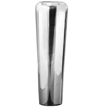 Vase – Vernickeltes Eisen, Gehämmertes Design, Elegante Form - Tutzi | Fink Living