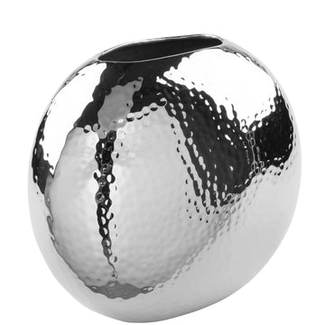 Vase – Eisen, Nickelbeschichtet, Hammerschlag - Luna | Fink Living