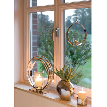 Vase – Eisen, Nickelbeschichtet, Hammerschlag - Luna | Fink Living