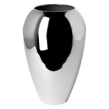 Vase – Vernickeltes Eisen, Gehämmertes Design, Wasserdichte Oberfläche - Malana | Fink Living