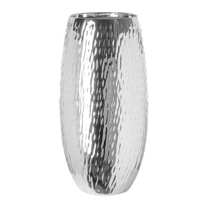 Vase – Vernickeltes Eisen, Gehämmertes Design, Handgefertigte Oberfläche - Africa | Fink Living