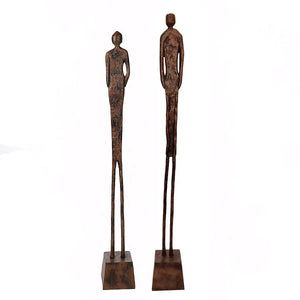 Skulptur – Antike Optik, Braunes Aluminium, Schlanke Form - Augusto | Gilde