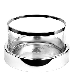 Windlicht – Platin-Dekor, Glaseinsatz, Elegante Form - Empire | Fink Living