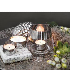 Teelichthalter – 4-teiliges Set, Glänzendes Edelstahl, Stilvolles Design - Living | Fink Living