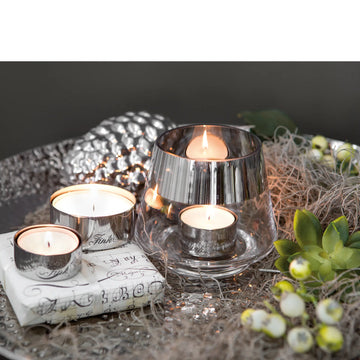 Teelichthalter – 4-teiliges Set, Glänzendes Edelstahl, Stilvolles Design - Living | Fink Living