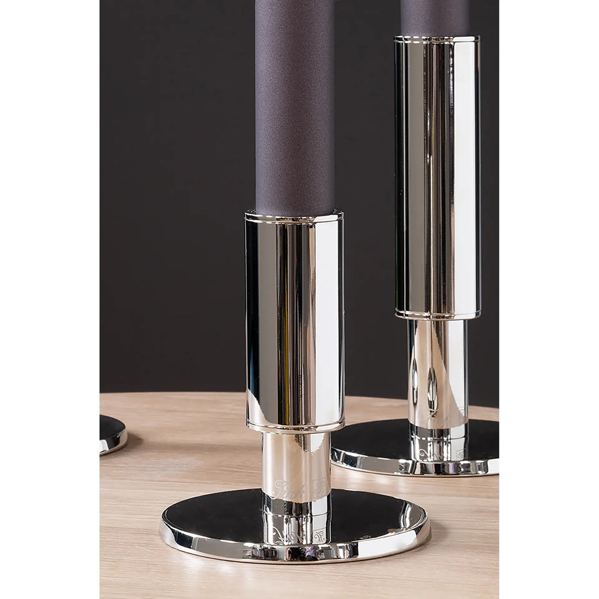 Kerzenständer – Nickeloptik, Stahl, Modern - Ritmo | Fink Living