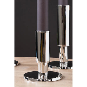 Kerzenständer – Nickeloptik, Stahl, Modern - Ritmo | Fink Living