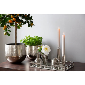 Kerzenständer – Nickeloptik, Stahl, Modern - Ritmo | Fink Living