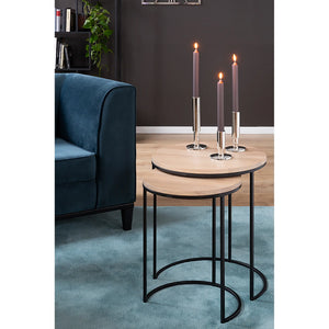 Kerzenständer – Nickeloptik, Stahl, Modern - Ritmo | Fink Living