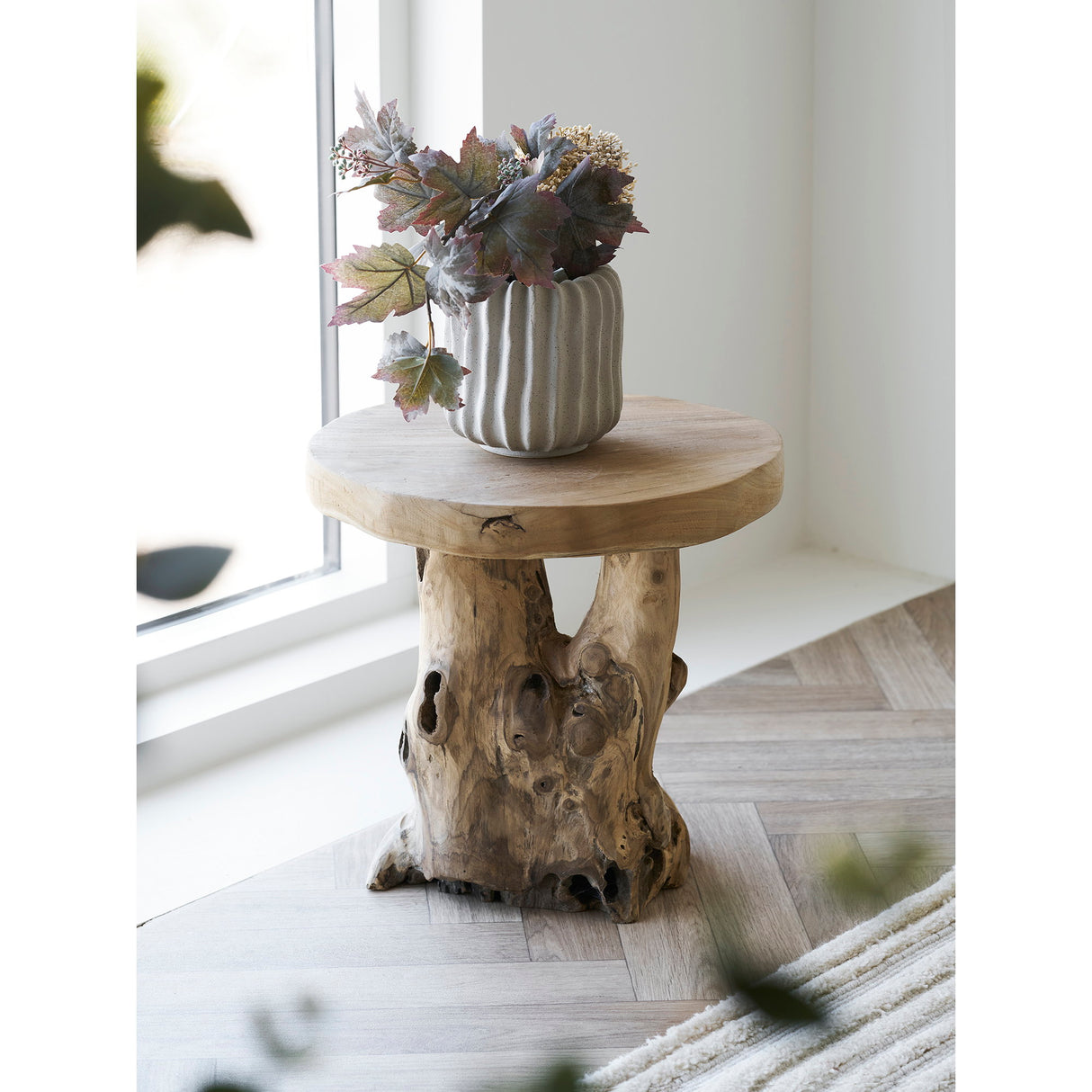 Beistelltisch – Natur, Teakholz, 45 cm hoch - Palena | House Nordic
