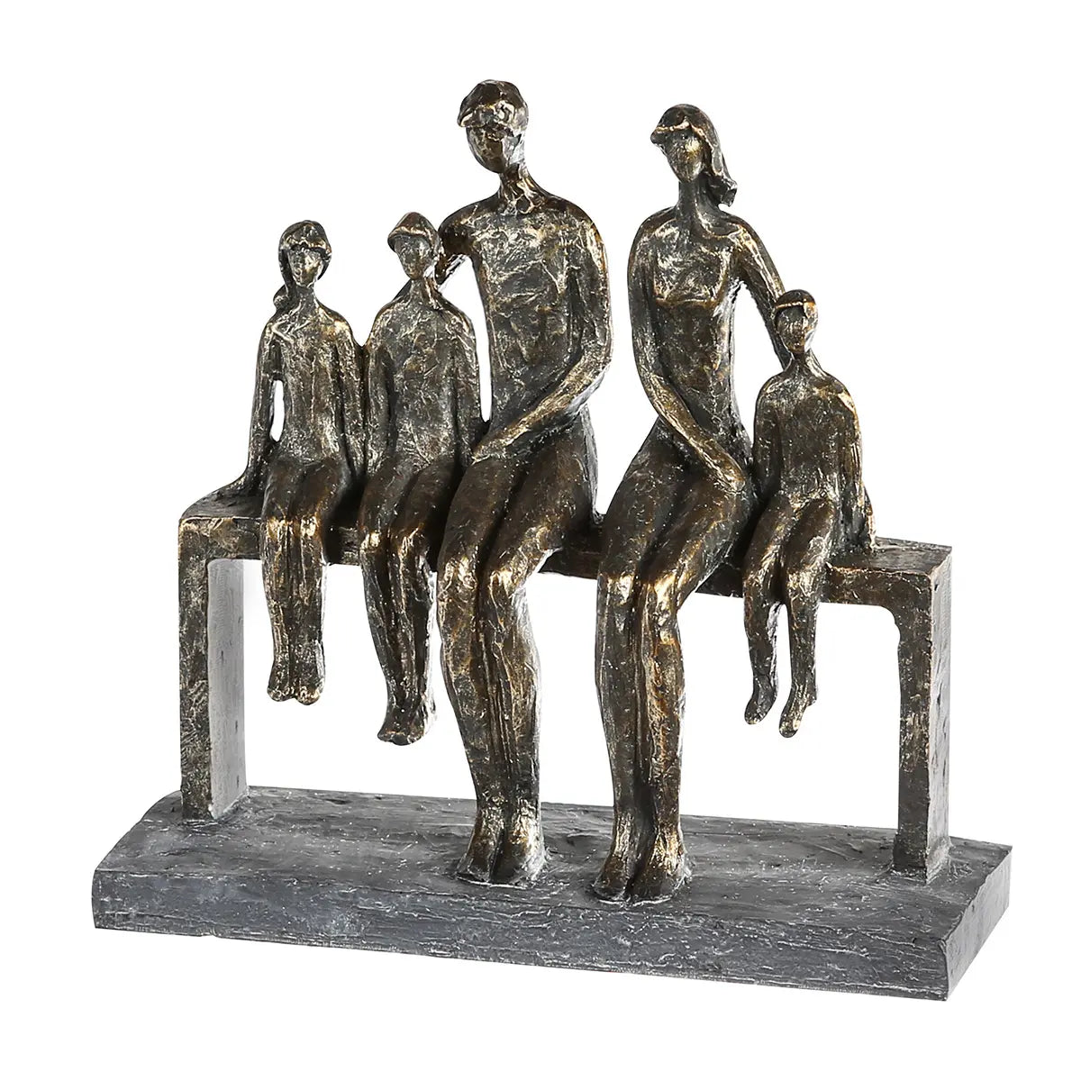 Skulptur – Familienmotiv, Bronze Optik, Grauer Akzent - We are family | Gilde