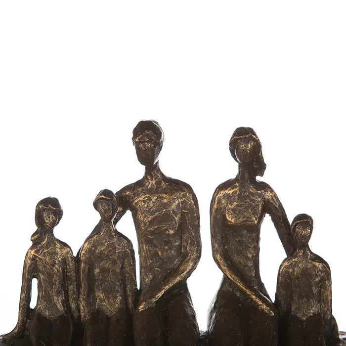 Skulptur – Familienmotiv, Bronze Optik, Grauer Akzent - We are family | Gilde