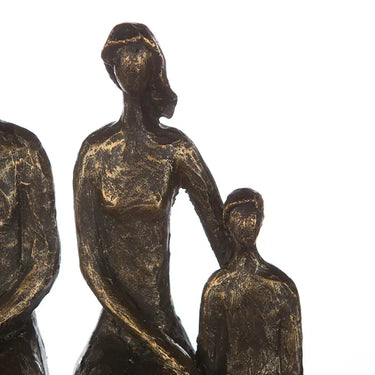 Skulptur – Familienmotiv, Bronze Optik, Grauer Akzent - We are family | Gilde