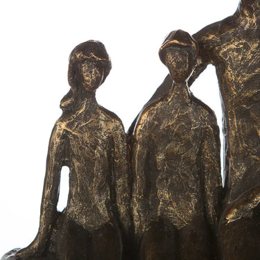 Skulptur – Familienmotiv, Bronze Optik, Grauer Akzent - We are family | Gilde