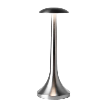 Tischleuchte - Dimmbares Licht, Silberne Optik, Ladestation - Illuma | Fink Living