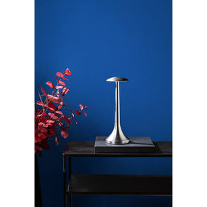 Tischleuchte - Dimmbares Licht, Silberne Optik, Ladestation - Illuma | Fink Living
